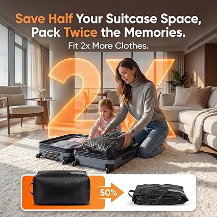 Selqoris™ Vacuum Storage Bags – Pack More, Carry Less