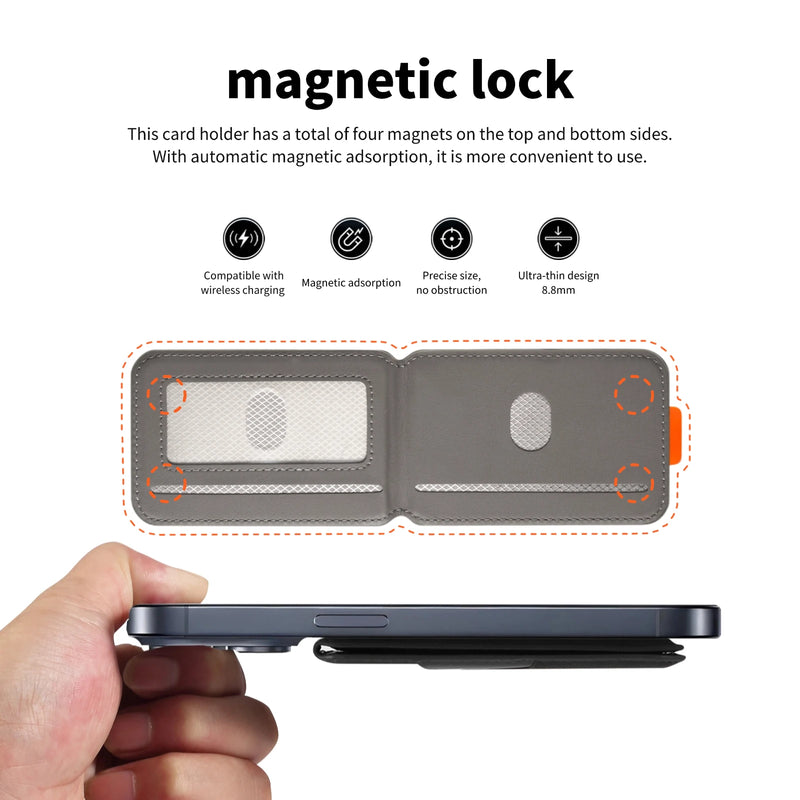 Selqor Luxury Leather MagSafe Card Holder
